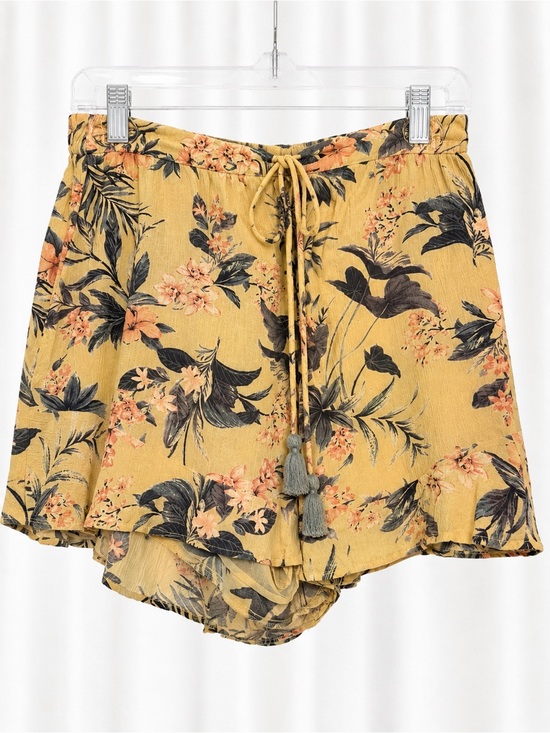 American Eagle Outfitters Pants - Women's Cream Floral Drawstring Shorts
